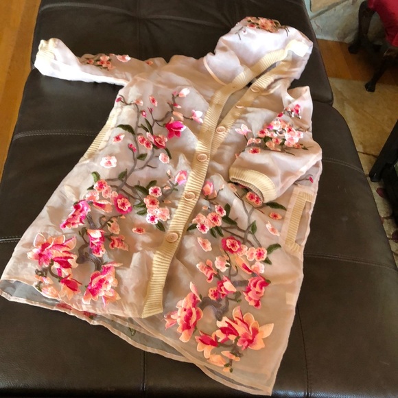 Anthropologie Jackets & Blazers - Anthropologie O&Y floral hooded jkt